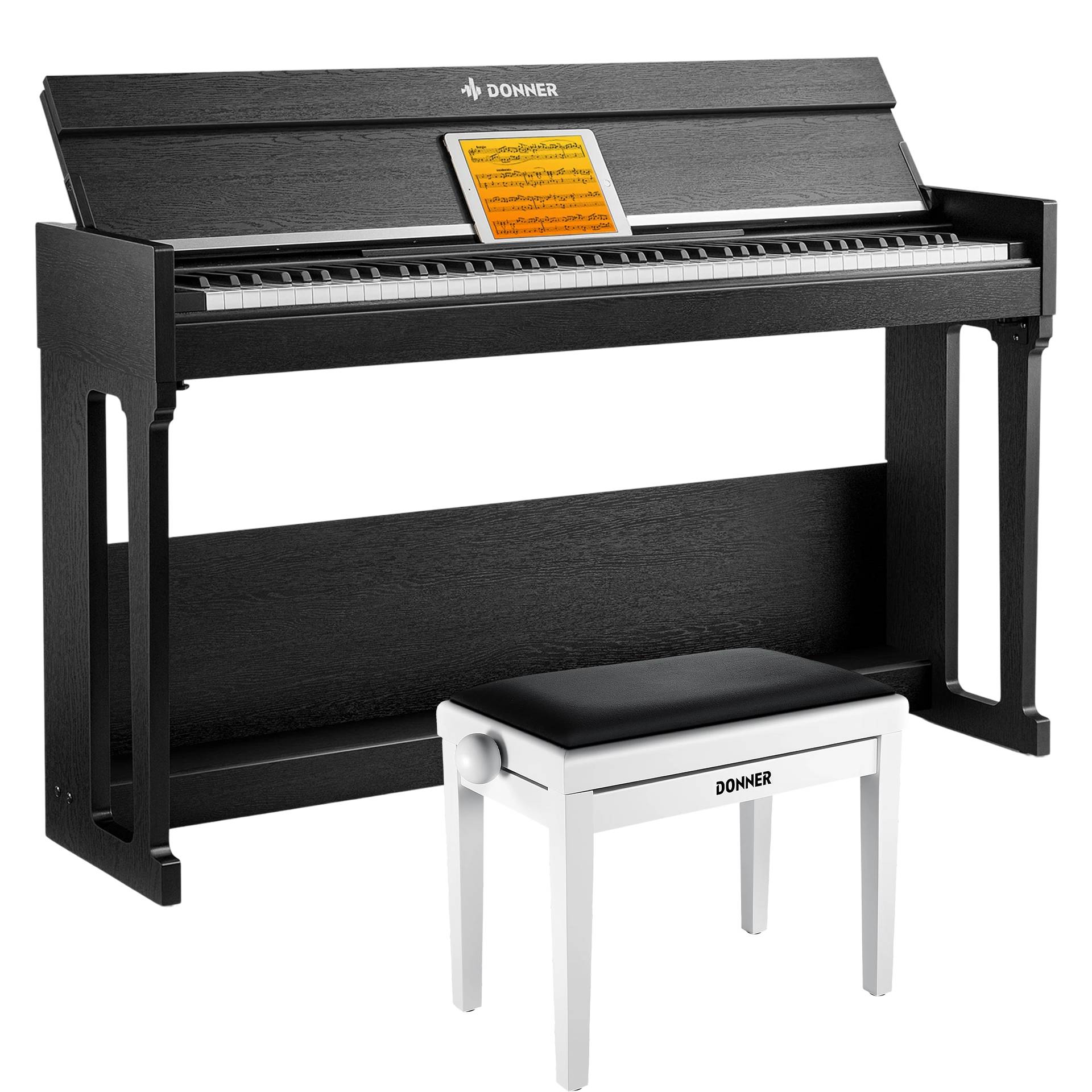 Donner DDP-90 PRO Voll Gewichtetes Digitalpiano für Zuhause, Piano + Weiß Matt Höhenverstellbare Bank Donner DDP-90 PRO Voll Gewichtetes Digitalpiano für Zuhause, Piano + Weiß Matt Höhenverstellbare Bank von Donner Music - DE