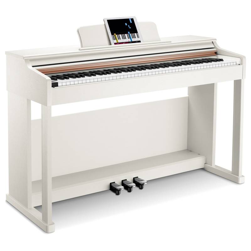 Donner DDP-100 Home Digitalpiano mit 88 Hammermechanik Tasten, Schwarz / Piano + Schwarzer Klavierhocker von Donner