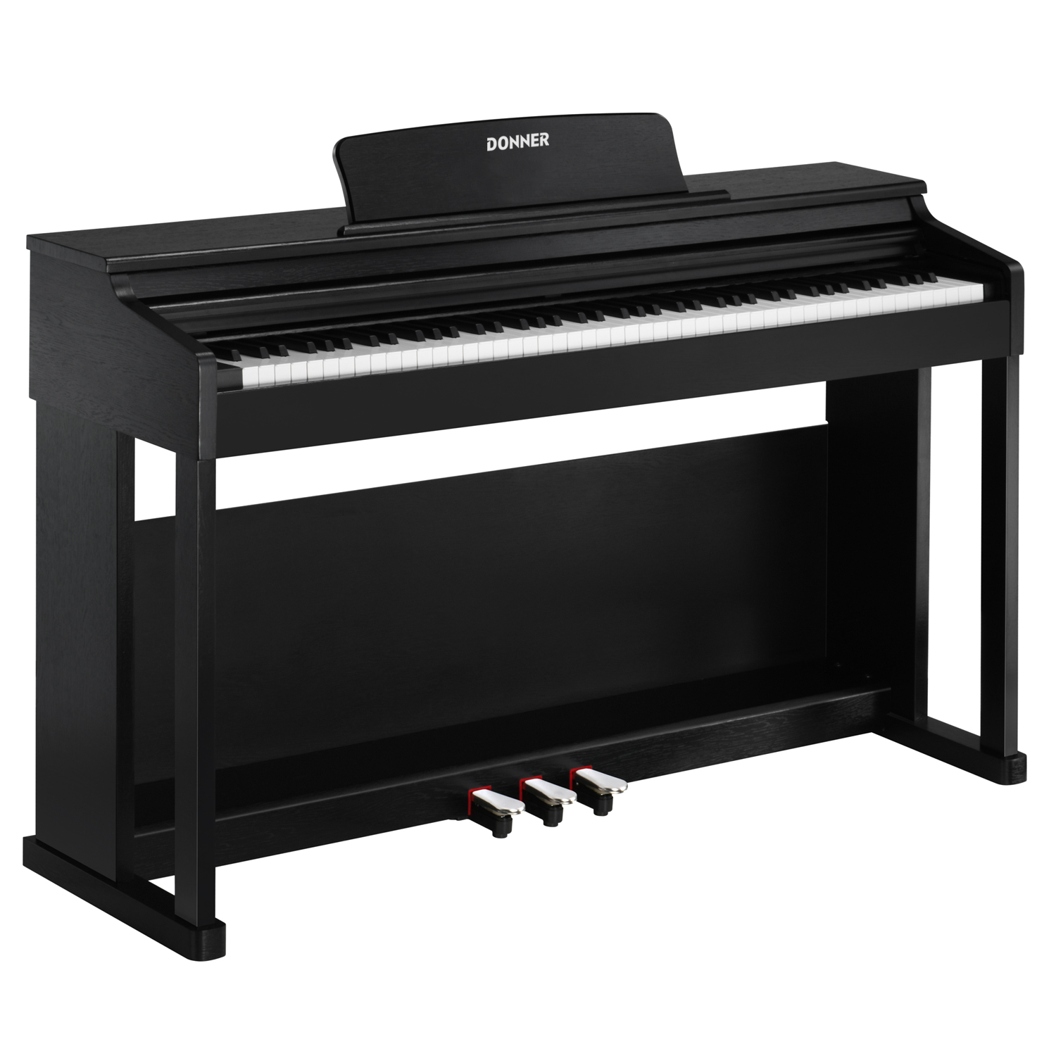 Donner DDP-100 Home Digitalpiano mit 88 Hammermechanik Tasten, Schwarz / Piano von Donner