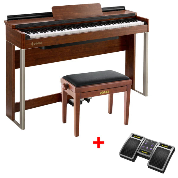 Donner DDP-200 Digital Piano mit 88 gewichteten Tasten, DDP-200 Piano / Piano + höhenverstellbare Bank + Page Turner Donner DDP-200 Digital Piano mit 88 gewichteten Tasten, DDP-200 Piano / Piano + höhenverstellbare Bank + Page Turner von Donner