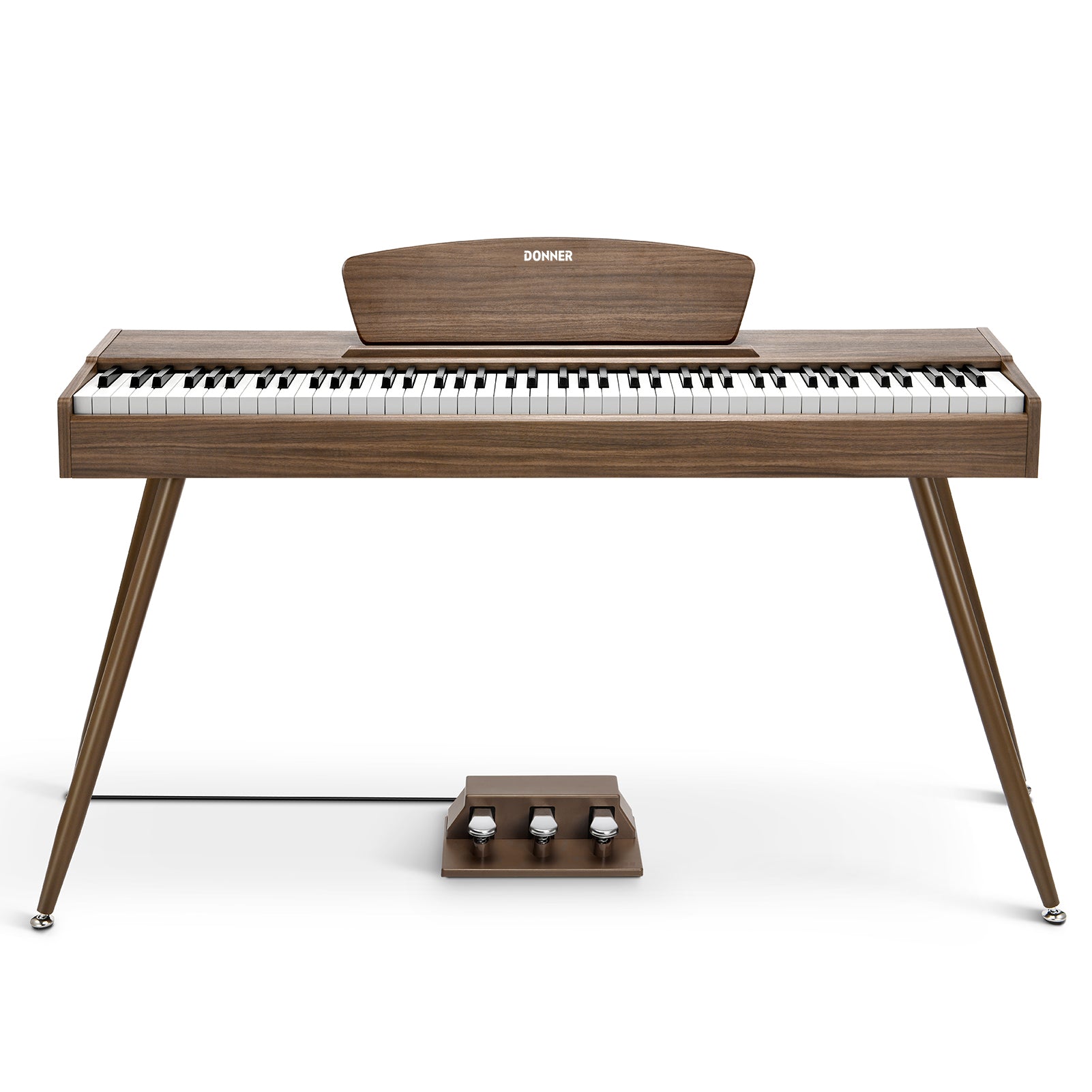 Donner DDP-80 Holzstil 88 Tasten Digitalpiano, Walnut / Piano von Donner