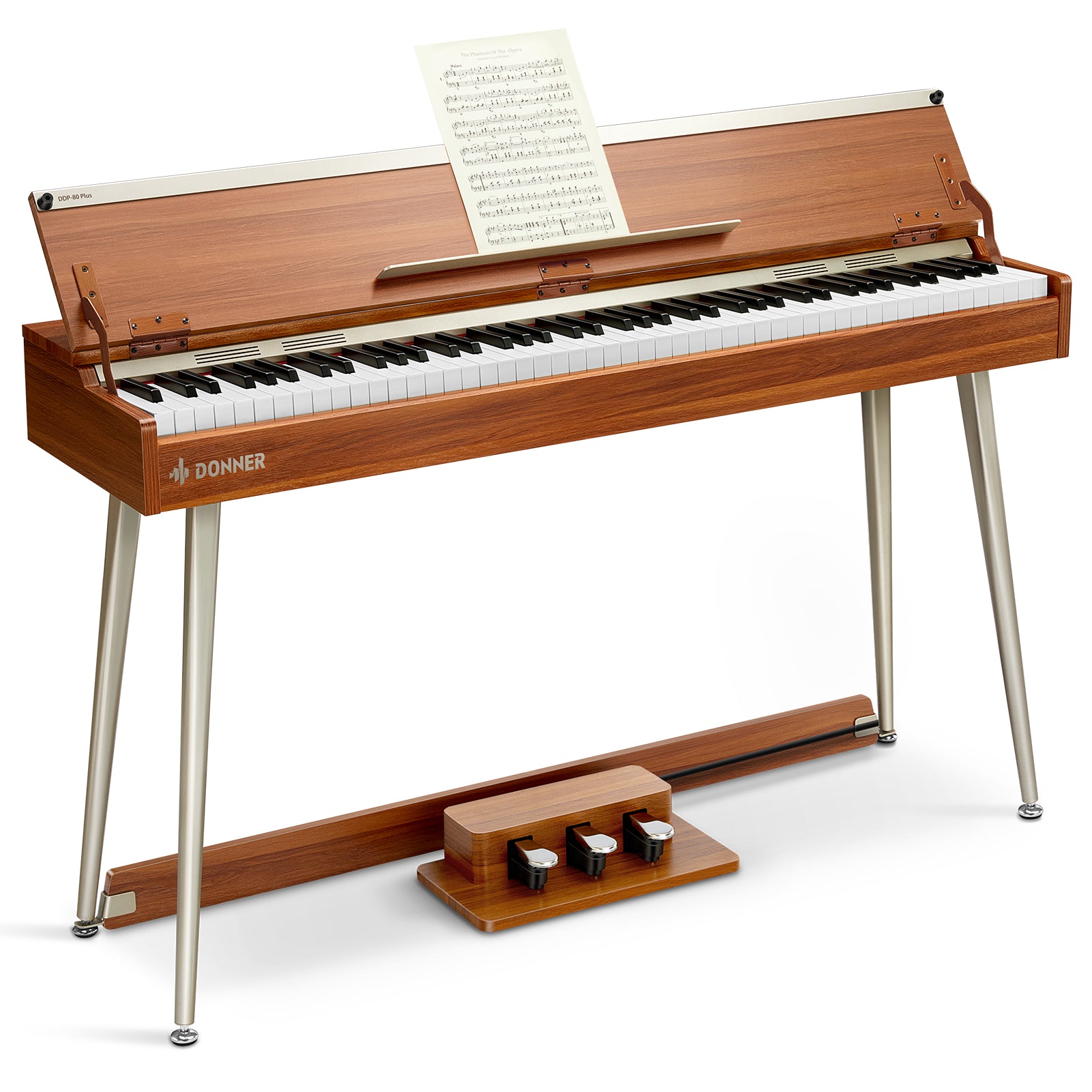 Donner DDP-80 Plus Epiano Keyboard Holzstil Digitalpiano, DDP-80 PLUS Piano von Donner