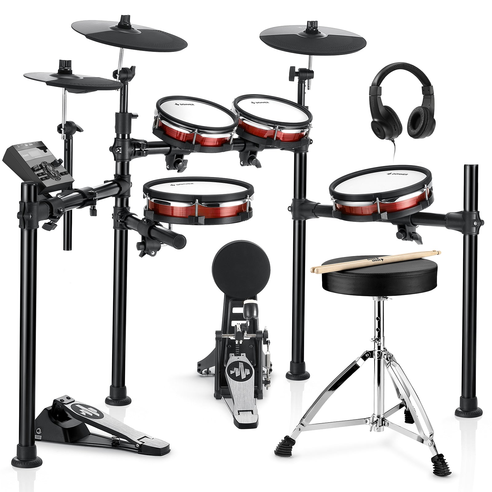 Donner DED-200Max Elektronisches Schlagzeug E-Drum Set von Donner