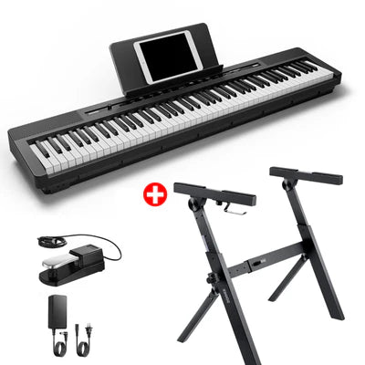 Donner DEP-16 Tragbares Digitalpiano, Piano + Stand Donner DEP-16 Tragbares Digitalpiano, Piano + Stand von Donner