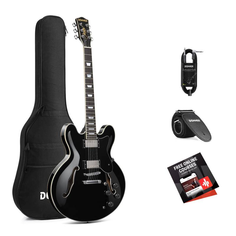 Donner DJP-1000 Jazz-E-Gitarre, DJP-1000D / Gitarre von Donner