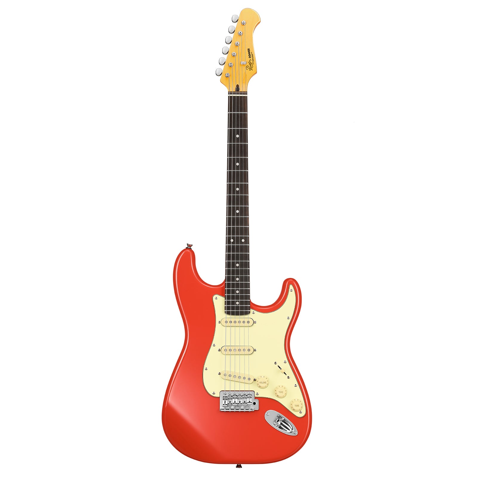 Donner DST-600 E-Gitarre, Rot / Gitarre von Donner