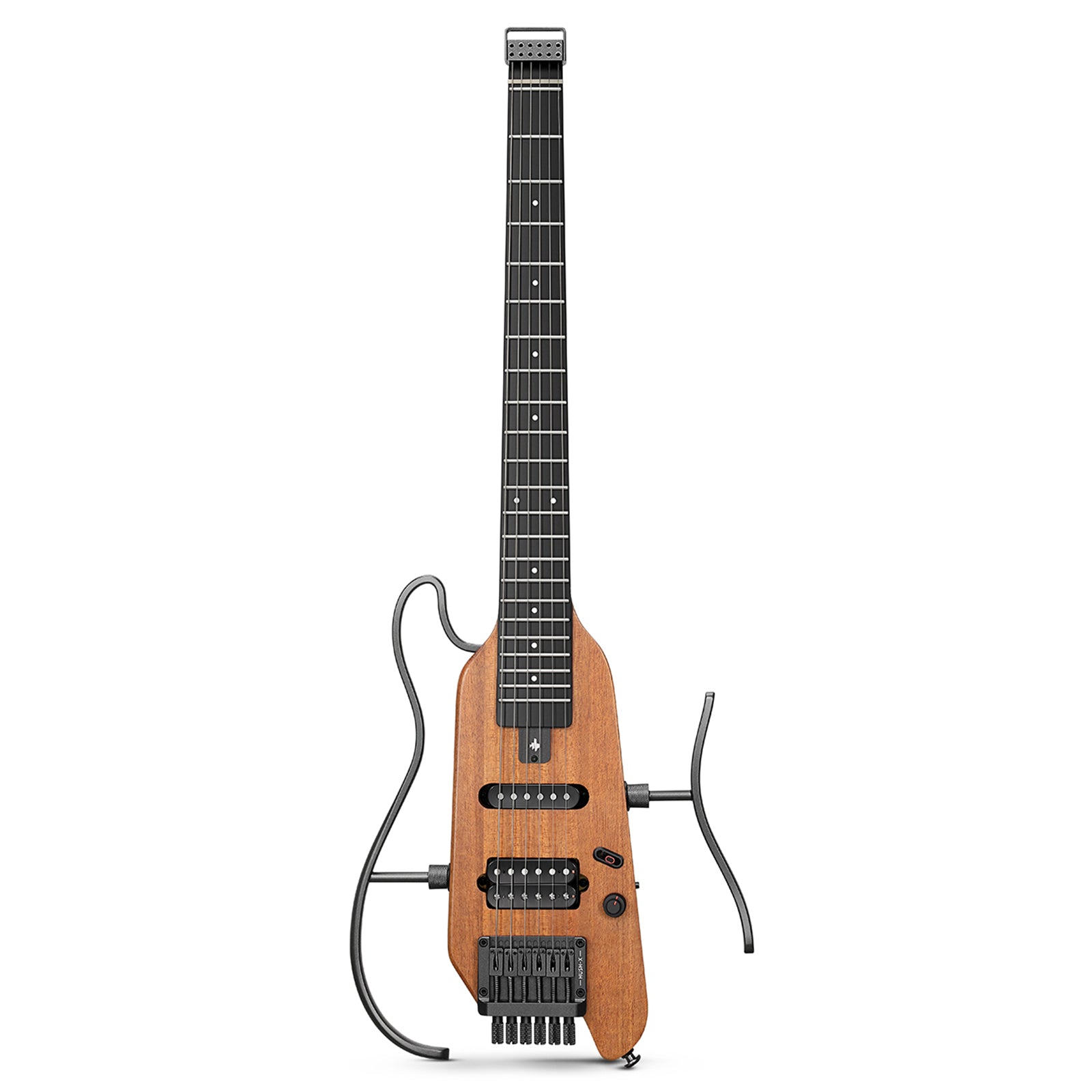 Donner HUSH-X E-Gitarre Traveler Gitarre Ultra-Light für Unterwegs, Natürlich / Gitarre von Donner