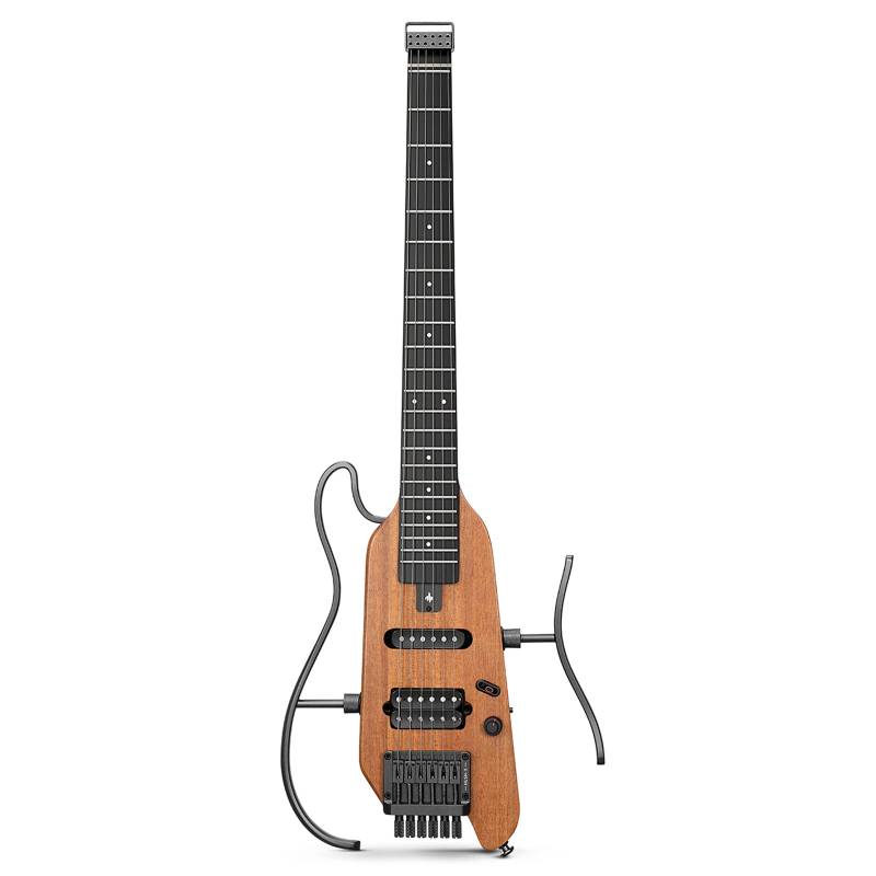 Donner HUSH-X E-Gitarre Traveler Gitarre Ultra-Light für Unterwegs, Natürlich / Gitarre von Donner