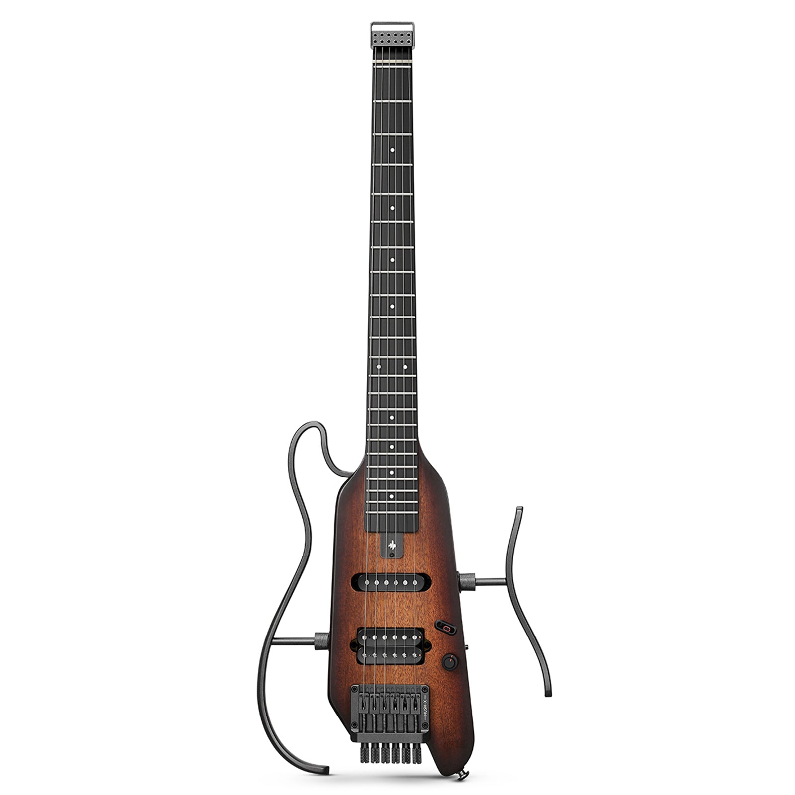 Donner HUSH-X E-Gitarre Traveler Gitarre Ultra-Light für Unterwegs, Sunburst / Gitarre von Donner