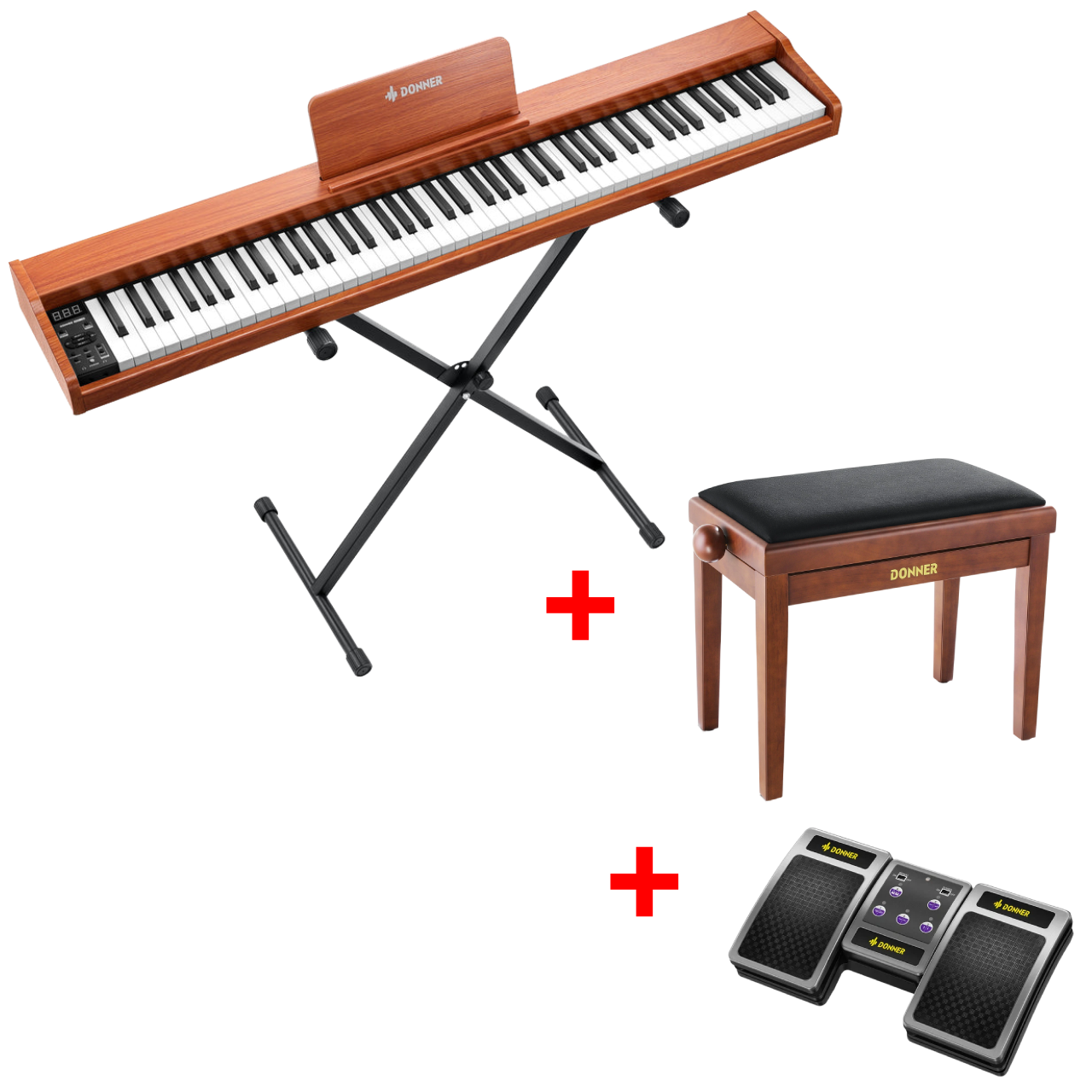 【Vorverkauf】Donner DEP-1S Tastatur im Holzstil Digitalpiano【Versand am 24. November.】, Piano + höhenverstellbare Bank + Page Turner 【Vorverkauf】Donner DEP-1S Tastatur im Holzstil Digitalpiano【Versand am 24. November.】, Piano + höhenverstellbare Bank + Page Turner von Donner