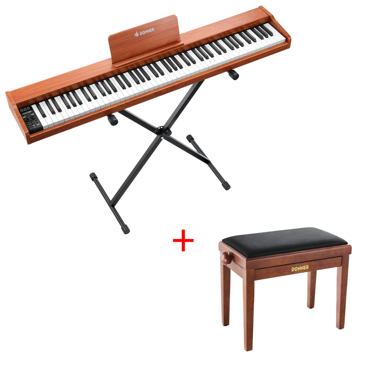 【Vorverkauf】Donner DEP-1S Tastatur im Holzstil Digitalpiano-【Versand am 24. November.】, Piano + höhenverstellbare Bank 【Vorverkauf】Donner DEP-1S Tastatur im Holzstil Digitalpiano-【Versand am 24. November.】, Piano + höhenverstellbare Bank von Donner
