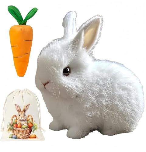 Donubiiu Bunny - Mein Realistisches Kaninchenspielzeug - Kleine Ostergeschenke FüR Kinder,Bunny Realistisches Kaninchen,Bunny Kaninchen,Small, Can Walk and Talk, Easter Birthday Gift (A) von Donubiiu