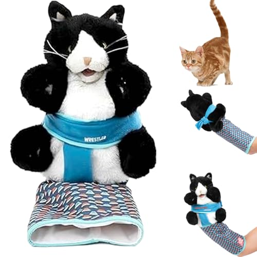 Donubiiu Cat Wrestler Puppet, Cat Wrestling Toy, Katzen Puppet Wrestler, Antarcking Wrestler, Cat Hand Puppet Stuffed Animal Toys, for Boredom-Busting Training and Exercise (1 PCS) von Donubiiu