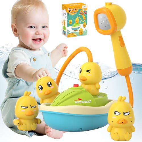 Wolkenschaukel - Entenfontäne Badespielzeug mit Duschkopf, Wolkenschaukel Badespielzeug, Electric Bath Toy Duck with Shower Head,Badespielzeug Ab 2 Jahre (1 pcs) von Donubiiu