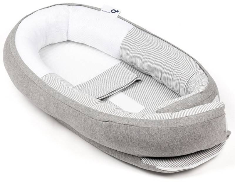 Doomoo Babynest Gestreift, Grau von Doomoo