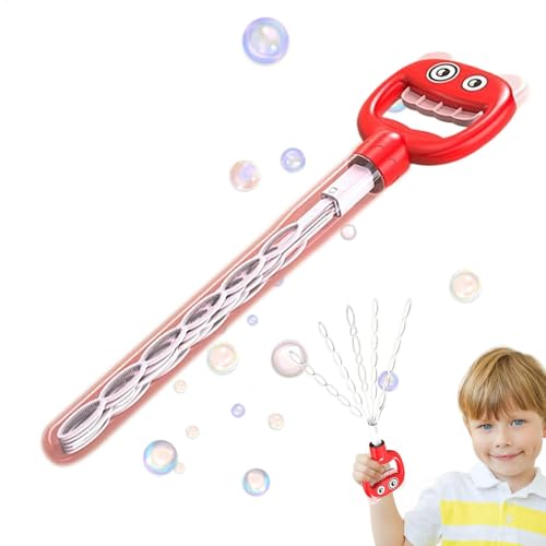 Dopsyesn Bubble Sticks für Kinder, Bubble -für Kleinkind | Lächelnde Gesichtsblasengebläse Stock | 5-Claw-Outdoor-Spielzeuge, interaktive Spielzeugpartybevorzugungen für Mädchen im Alter von 3 von Dopsyesn