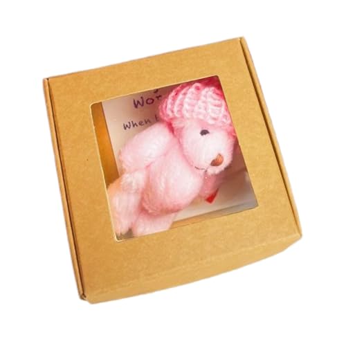 Dopsyesn Plush Bär | Niedliches Stofftier Bär Mit Karte | Weiches Kuscheltier Kuscheliger Freund Mit Motivationskarte Für Bett Autoschreibtisch Dopsyesn Plush Bär | Niedliches Stofftier Bär Mit Karte | Weiches Kuscheltier Kuscheliger Freund Mit Motivationskarte Für Bett Autoschreibtisch von Dopsyesn