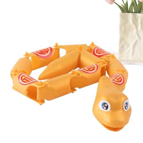 Dopsyesn Snake Turny Toy, Flexible Streich Schlange,Multi-Gelenk süße Schlange für Streich | Home School Travel Gag Witz Spaß Kollektiertier Fornament für Tochter, Freund, Sohn von Dopsyesn