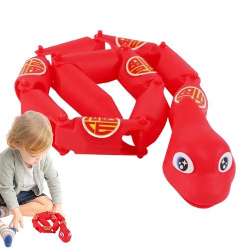 Dopsyesn Snake Turny Toy, Flexible Streich Schlange - Jointed Streichspielzeug niedliche Schlange Requisite - Home School Travel Gag Witz Spaß Kollektiertier Fornament für Tochter, Freund, Sohn von Dopsyesn