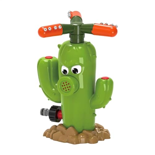 Dopsyesn Wassersprinkler für Kinder, Kinder Sprinklerspielzeug,Kaktus rotierendes Wasserspray -Spielzeug mit Wackelrohr - Fun Summer Game spritzt Rasen bewässert für Mädchen & von Dopsyesn