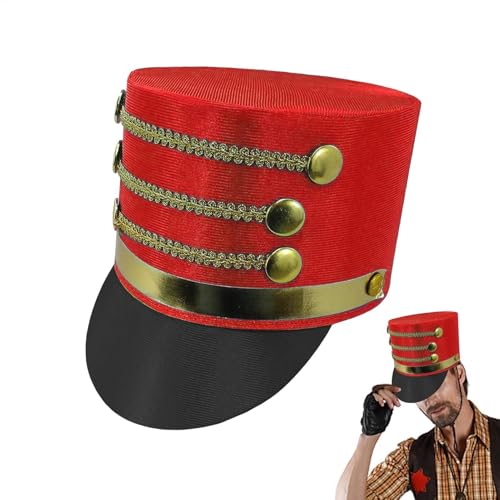 nussknackers-hut Für Erwachsene, nussknackers-Cosplay-Hut, Soldat Band Major Cosplay Accessoire Hut, Verkleidung Fasching Karneval Mottoparty Soldat Hut Accessoires, Für Erwachsene, Jugendliche von Dopsyesn