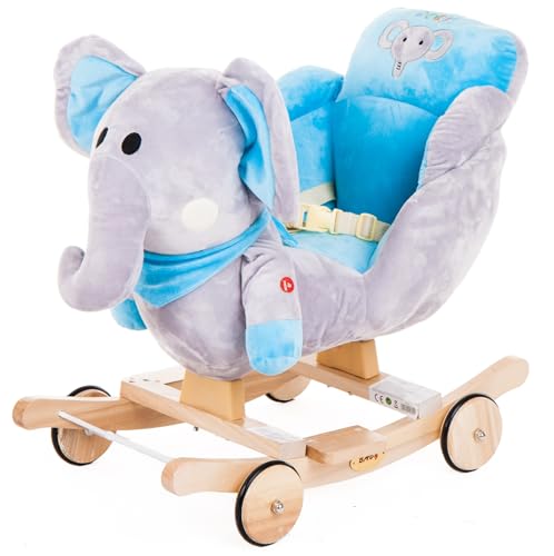 Strohhalm 2in1 Polpuffer und Plüschreiter, Blau-Grau, mit Sicherheitsgurt, bis 30 kg Strohhalm 2in1 Polpuffer und Plüschreiter, Blau-Grau, mit Sicherheitsgurt, bis 30 kg von Doris