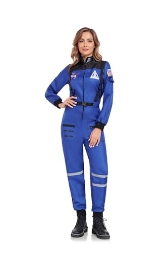 Dormstop Astronauten-Kostüm für Damen, Weltraumanzug, Halloween, Blau, Größe XL Dormstop Astronauten-Kostüm für Damen, Weltraumanzug, Halloween, Blau, Größe XL von Dormstop