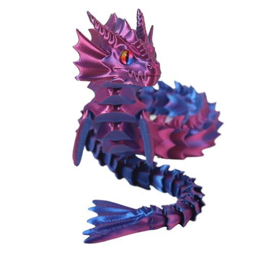 Dottduya 3D-Gedruckter Drache, 3D-gedrucktes Drachen-Zappelspielzeug,3D-Gedruckter Drache mit flexiblen Gelenken, Fidget-Spielzeug - 3D-Gedruckter Flexibler beweglicher Drache für, Mädchen, Kinder, von Dottduya