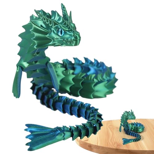 Dottduya Artikuliertes Drachen-Fidget-Spielzeug, 3D-Gedruckter Drache - 3D-Gedruckter Drache mit flexiblen Gelenken, Fidget-Spielzeug,3D-Gedruckter Flexibler beweglicher Drache für , Mädchen, Kinder, von Dottduya