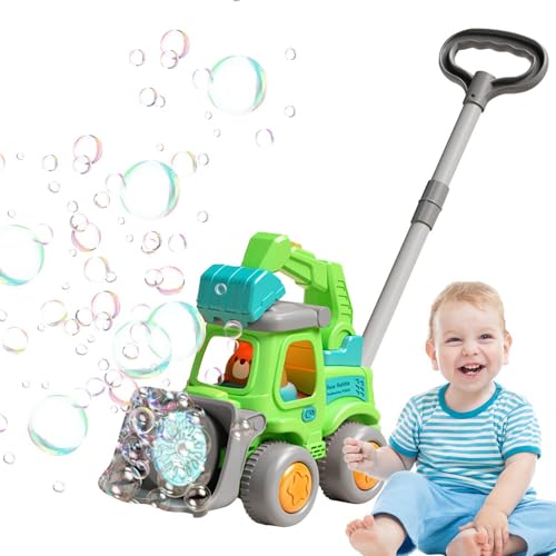 Dottduya Automatische Bubble Machine, Bubble Machine für Kinder | Automatische Bulldozer -Bubble Blower - Bildungsspielzeugschaumhersteller mit LED -Leuchten, Vorschullern Push Walker Indoor Outdoor von Dottduya