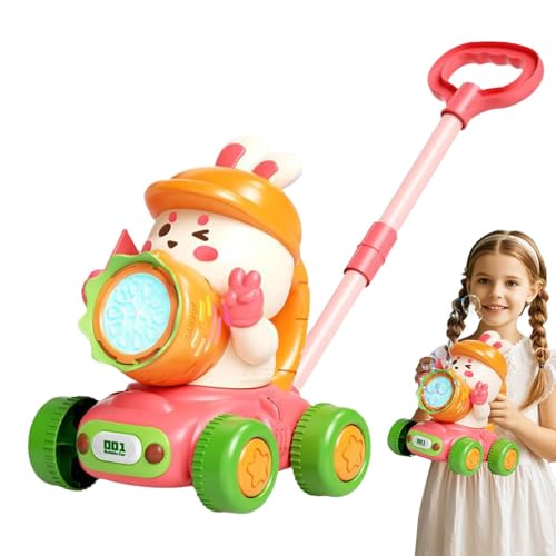 Dottduya Bubble Machine für Kinder, Bubble Maker für Kinder - Rabbit Bubble Maker Outdoor Toys,Schaumgebläser Bildungsspielzeug mit LED -Leuchten, rotierende Walker -Kinder außerhalb der Spiele von Dottduya