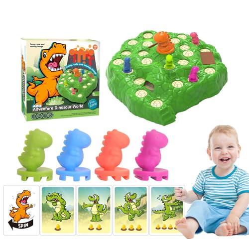 Dottduya Dino-Brettspiel,Dinosaurier-Brettspiel - Interaktives Brettspielzeug-Dinosaurier-Fluchtspiel - Aktivitätsspielzeug für die frühe Entwicklung der Intelligenz, Vorschulerziehung von Dottduya