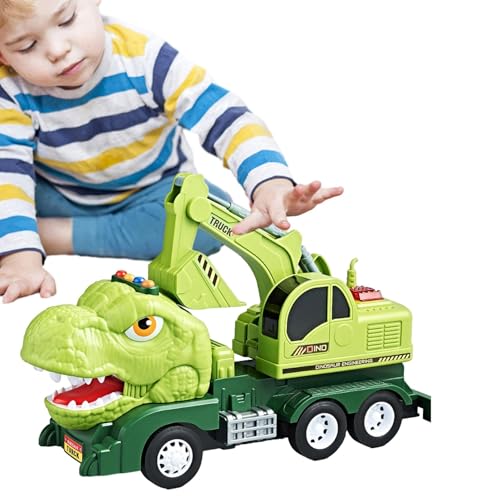 Dottduya Dinosaurier-LKW-Spielzeug,Dinosaurier-LKW-Transporter | Autospielzeug Dinosaurierauto -LKW -Spielzeug - Zurückziehbares Auto für, Lernspielzeug, Lernspiele, Dino-Spielzeug, von Dottduya