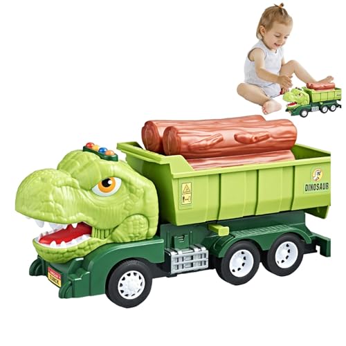 Dottduya Dinosaurier-LKW-Transporter, Dino-LKWs für | Truck Toys Dinosaurierauto - Zurückziehbares Auto, Dinosaurier-Technikfahrzeug-Dino-Spielzeug, Dinosaurier-Transport-LKW-Spielzeug, Lernspiele von Dottduya