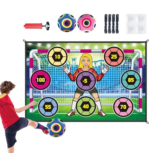 Dottduya Fußball-Spielmatten-Set, Fußball-Spiel | Hinterhof-Fußball-Shooter-Spielzeug - Outdoor-Indoor-Kindersportspielzeug, Hinterhof-Fußballspiele für Kinder im Alter von 3–8 Jahren, von Dottduya