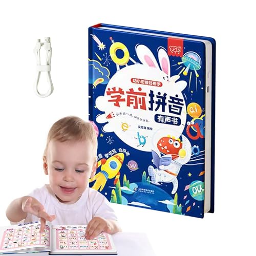 Dottduya Hörbuch für Kinder, Buch mit Lernaktivitäten im Vorschulalter | Chinesische Schriftzeichen-Lernbücher für Kinder - Mathematik-Lernspielzeug, chinesische Sprachlernbücher von Dottduya