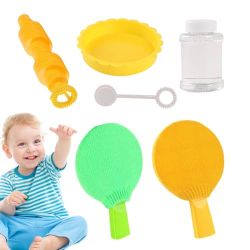 Dottduya Kinder-Bubble-Schläger-Spielzeug,Bubble-Schläger-Spielzeug-Set - Hüpfblasenspielzeug mit Schläger,Feinmotorische Fähigkeiten Bauen Indoor Outdoor Mädchen Blasenspielzeug für Picknick, von Dottduya