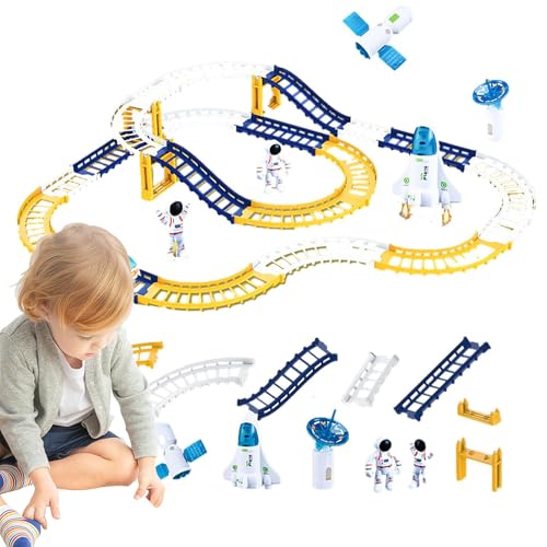 Dottduya Kinderautobahn, Spielzeugrennbahn - Lernspiele Autospielzeug Rennstrecke,-Universum-Spielzeug für Kleinkinder, Lernspielzeug, Track-Spielset, Lernaktivitäten im Vorschulalter von Dottduya