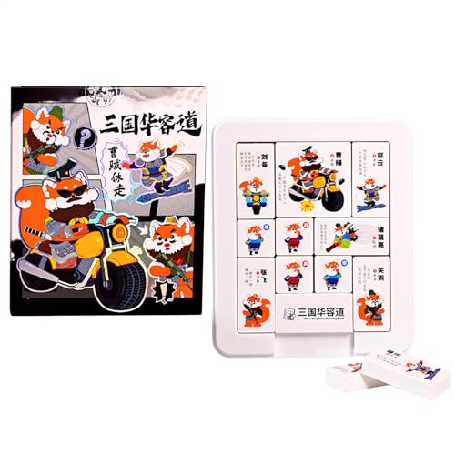 Dottduya Magnetes Schieber -Puzzle für Kinder, Schieber -Puzzlespielzeug, Huarong Road Jigsaw Rätsel Set, Tragbare Kinderreisespiele, Bildungsaktivitäten im Vorschulalter für Zuhause, Schule, Reisen von Dottduya