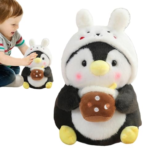 Dottduya Pinguin-Plüschpuppe, Pinguin-Stofftier - Kuscheltiere Pinguin Plüschtiere - Stofftiere, Plüschpuppe, weiches Plüschtier, Pinguin-Kaninchen, Plüschkissen, Raumdekoration, Heimdekoration von Dottduya