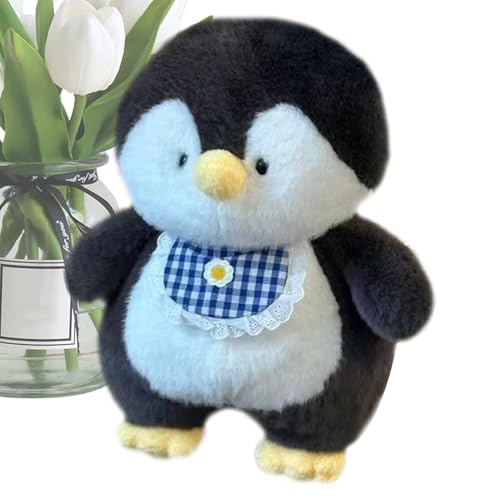 Dottduya Pinguin Stofftier,Pinguin Plüsch - Niedliche Plüschtiere mit Lätzchen,Raumdekoration, anschmiegsame Plüschtiere für und Mädchen von Dottduya