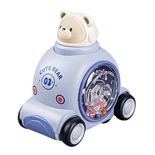 Dottduya Push Car Toy Spielzeug, Spielzeugauto für Kleinkind,Cartoon Space Animal Racing Truck Push Car - Reiseaktivitäten geschäftige Würfelspielzeug, Bildungslernaktivitäten für von Dottduya