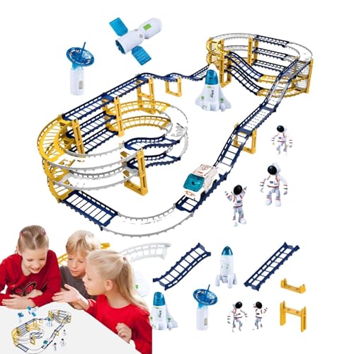 Dottduya Rennbahn, Spielzeugauto-Rennbahn,Lernspiele Autospielzeug Rennstrecke - -Universum-Spielzeug für Kleinkinder, Lernspielzeug, Track-Spielset, Lernaktivitäten im Vorschulalter von Dottduya