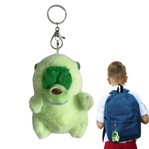 Dottduya Rucksack Anhänger Plüsch Tier, gefüllter Tierplüschanhänger | Avocado Capybara Bag Anhänger Stofftiere | Vibrationsfunktion Sammlerpuppe für Kinder und Erwachsene für Rucksack, Umhängetasche von Dottduya