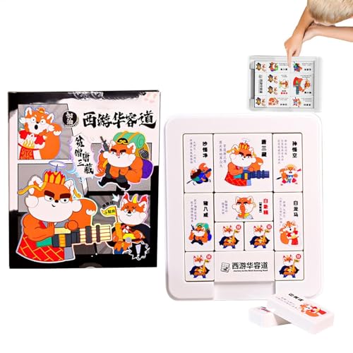 Dottduya Slide Puzzle Toy, Huarong Road Jigsaw Slide Puzzle | Huarong Road Jigsaw Rätsel Set | Lustige Vorschule Bildungsaktivität, Kinderreisespiele für, Mädchen von Dottduya