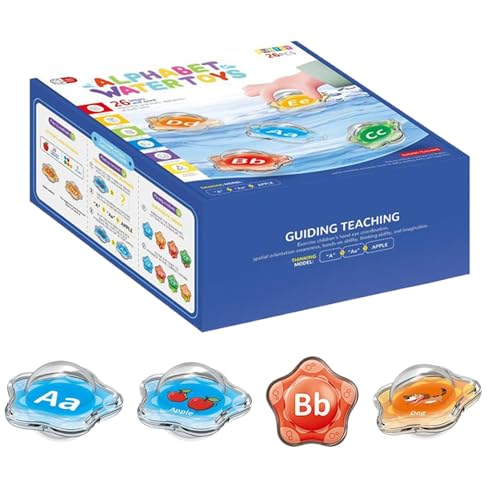 Dottduya Wasserspielzeug für Kinder,Wasserspielzeug für Kleinkinder, Lustiges Badewannen-Alphabet-Buchstaben-Set, Badewannenspielzeug für Kleinkinder, Interaktives Badespielzeug für Kleinkinder, von Dottduya