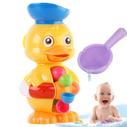 Ente Badespielzeug,Badezimmerspielzeug,Süßes Badespielzeug mit Saugnäpfen - Badewannen-Badespielzeug-Set mit Wasserschaufel, interaktives Schwimmbadspielzeug für Badezimmer-Badewannen von Dottduya