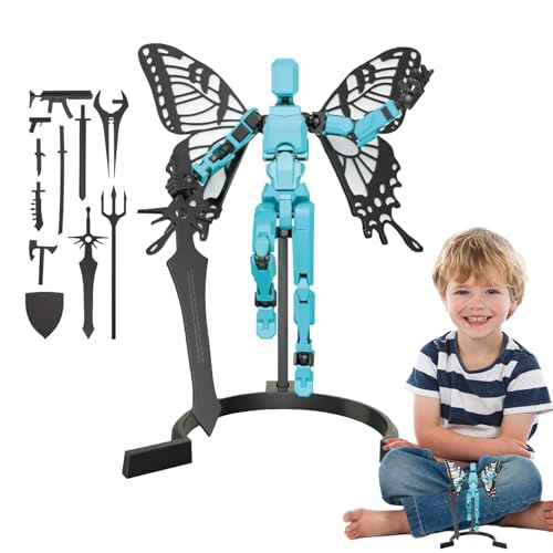 Lucky Robot Actionfiguren, Lucky Doll 13 | 3D-gedrucktes 13 Actionfiguren-Roboterspielzeug - Mehrgelenkiges Roboterspielzeug mit 13 Actionfiguren, bewegliche Figuren mit 13 glücklichen Puppengelenken von Dottduya