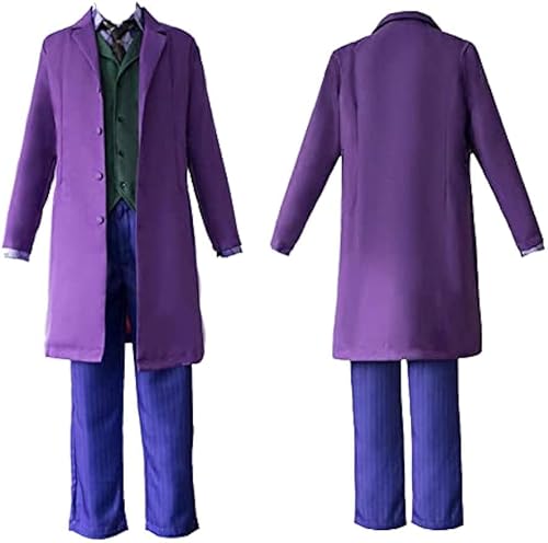 Double Villages Halloween-Kostüm, Bodysuit, Joker, Halloween-Kostüm, Joker-Anzug, Clown-Kostüm, Cosplay-Kostüm für Erwachsene (2XL) von Double Villages