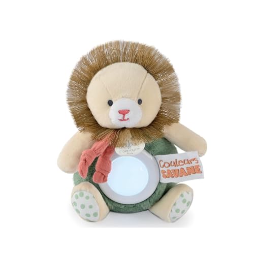 Doudou et Compagnie Farben Savane – Nachtlicht Löwe – Beige – 15 cm – Geschenk zur Geburt – DC4070 von Doudou et Compagnie